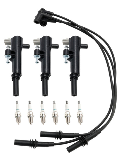 2011-2012 RAM 150 V6 3.7L 3x Bobina di accensione+6x Candela+3x Cavo UF640