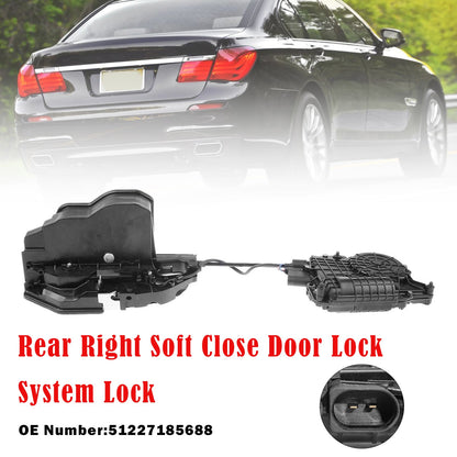 Serratura porta posteriore destra con chiusura ammortizzata 51227185688 per BMW Serie 5 F10 F11 7 F01 F02