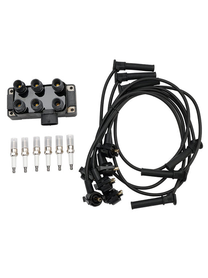 Bobina di accensione Mercury Mountaineer V6 4.0l 1998-2010+6 candele+6 cavi FD480 DG452 90TF12029A