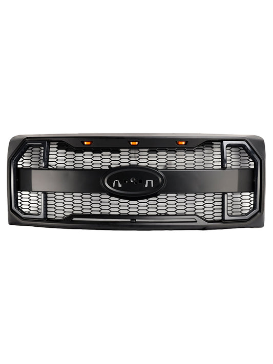 Griglia paraurti anteriore stile Raptor nero opaco Ford F150 2009-2014 con LED