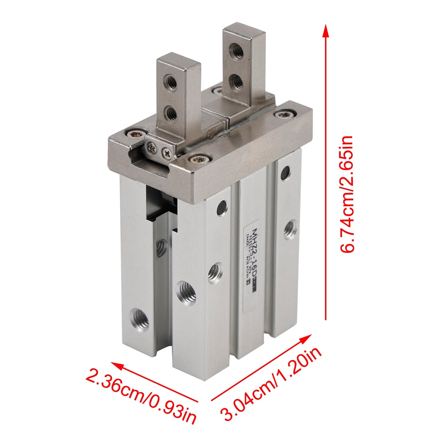 Cilindro pneumatico parallelo MHZ2-16D tipo SMC con alesaggio 16 mm