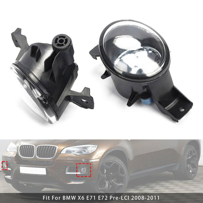Coppia di fari fendinebbia anteriori senza lampadine per BMW X6 E71 E72 2008-2011 63177187631