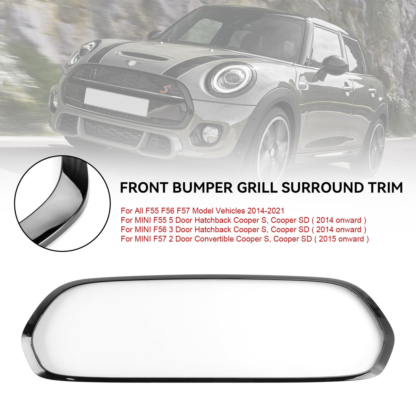 2014-2021 Mini Cooper F55 F56 F57 Griglia anteriore Griglia Surround 51137449207