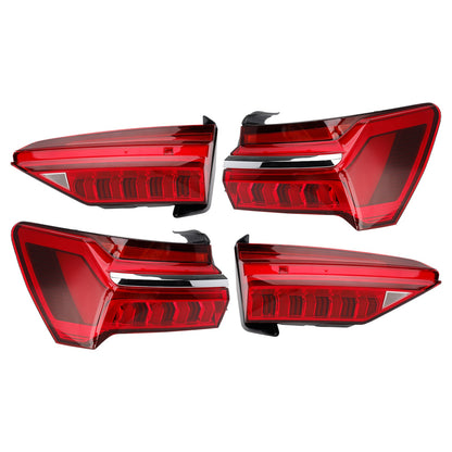 2019-2023 Per Audi A6 C8 4 pezzi Gruppo fanale posteriore a LED sinistro, destro, esterno e interno