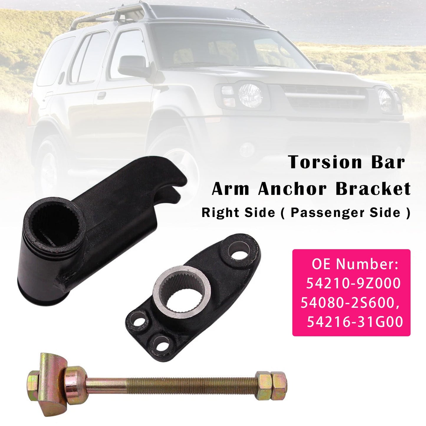 Staffa di ancoraggio del braccio della barra di torsione destra per Nissan Xterra Frontier V6 2001-2004