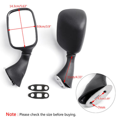 Specchi per Suzuki GSXR 600 750 1000 2001-2002 Hayabusa GSXR 1300 99-10 NERO