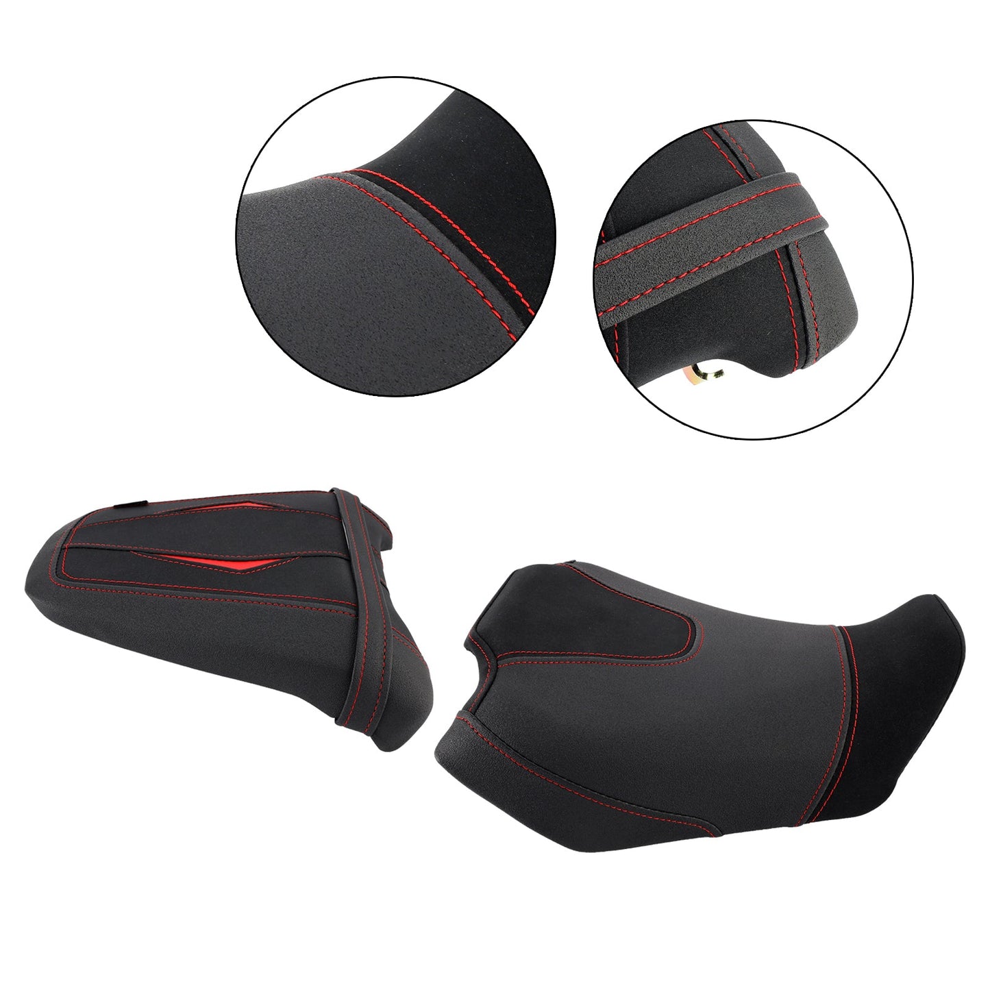 2024-2025 Per Honda Cb650R Cbr650R Parte anteriore inferiore con sedile posteriore conducente passeggero nero2