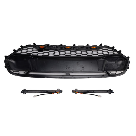 Griglia paraurti anteriore nera Ford Transit Connect 2014-2018 con LED