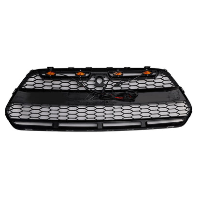 Griglia paraurti anteriore nera lucida Ford Transit MK8 Raptor 2015-2018 con LED