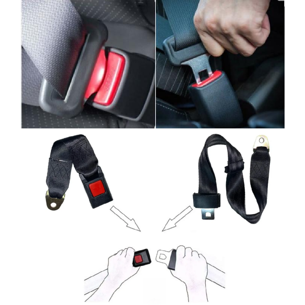 2 set 2 punti retrattile per auto sicurezza cintura di sicurezza fibbia universale regolabile generico