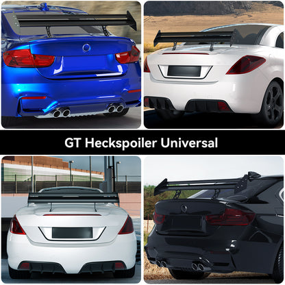 Spoiler per alettone posteriore GT a doppio ponte regolabile in alluminio universale