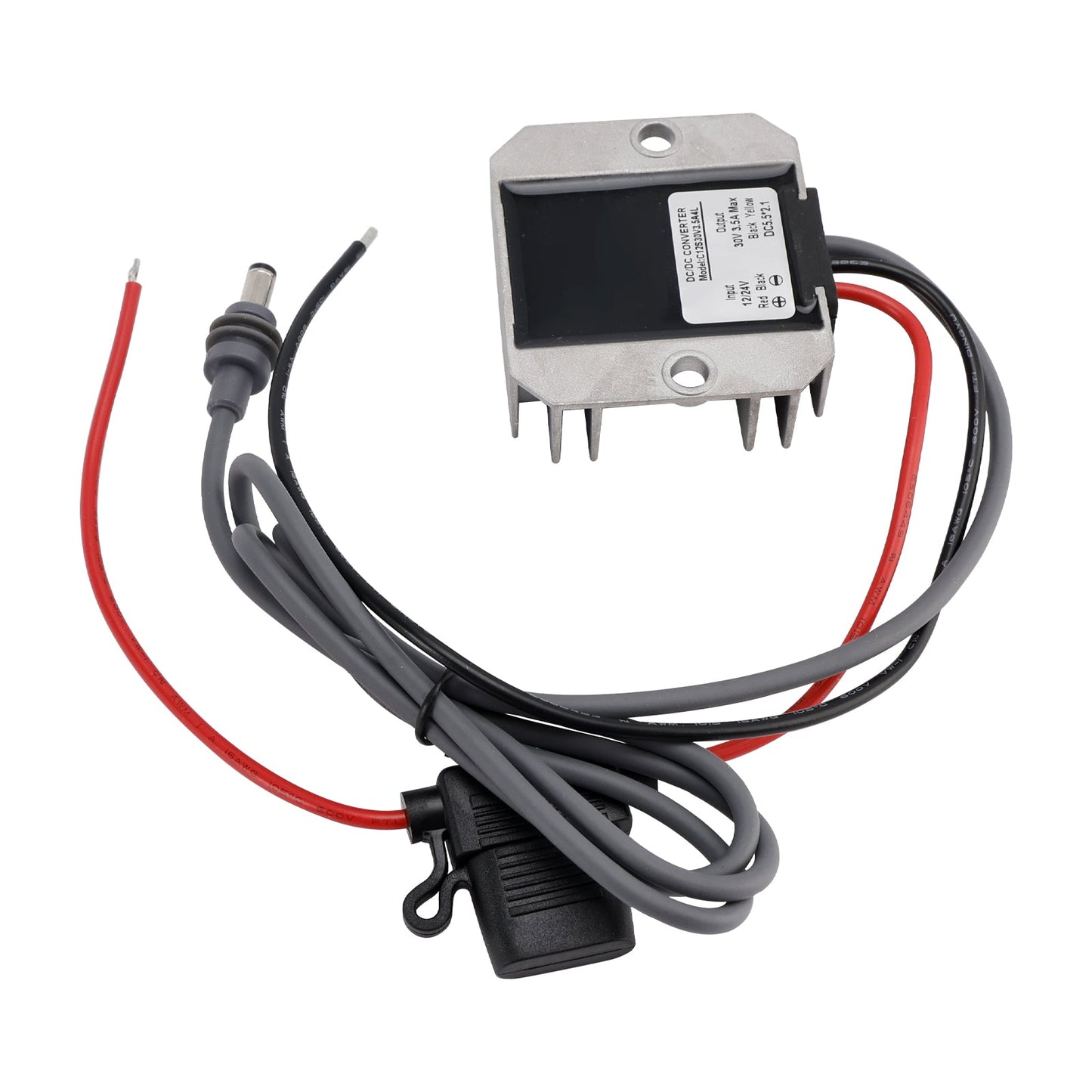 Mini alimentatore da 12V/24V a 30V 3,5A 105W con conversione boost e fusibile