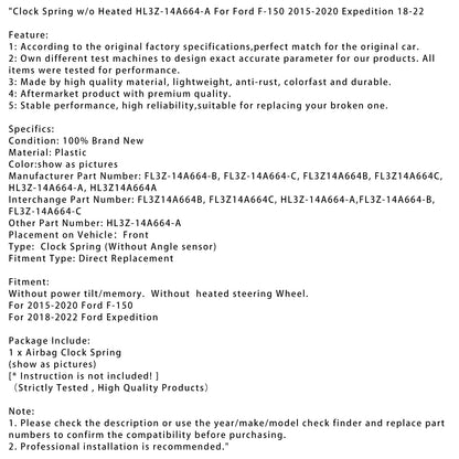 Ford Expedition 2018-2022, molla di ritorno senza riscaldamento HL3Z-14A664-A