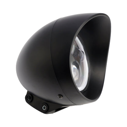Faro anteriore da 5,75"" con faretto universale a 4 lampadine, adatto per moto, cromato
