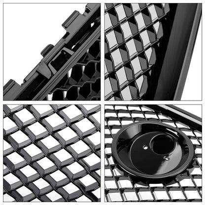 Per Jaguar XF XF-R Style 2008-201 Griglia paraurti anteriore 1 nero lucido