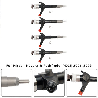 Nissan Navara D40 YD25 Euro4 4 pezzi iniettore carburante 16600-EB70A 095000-6250