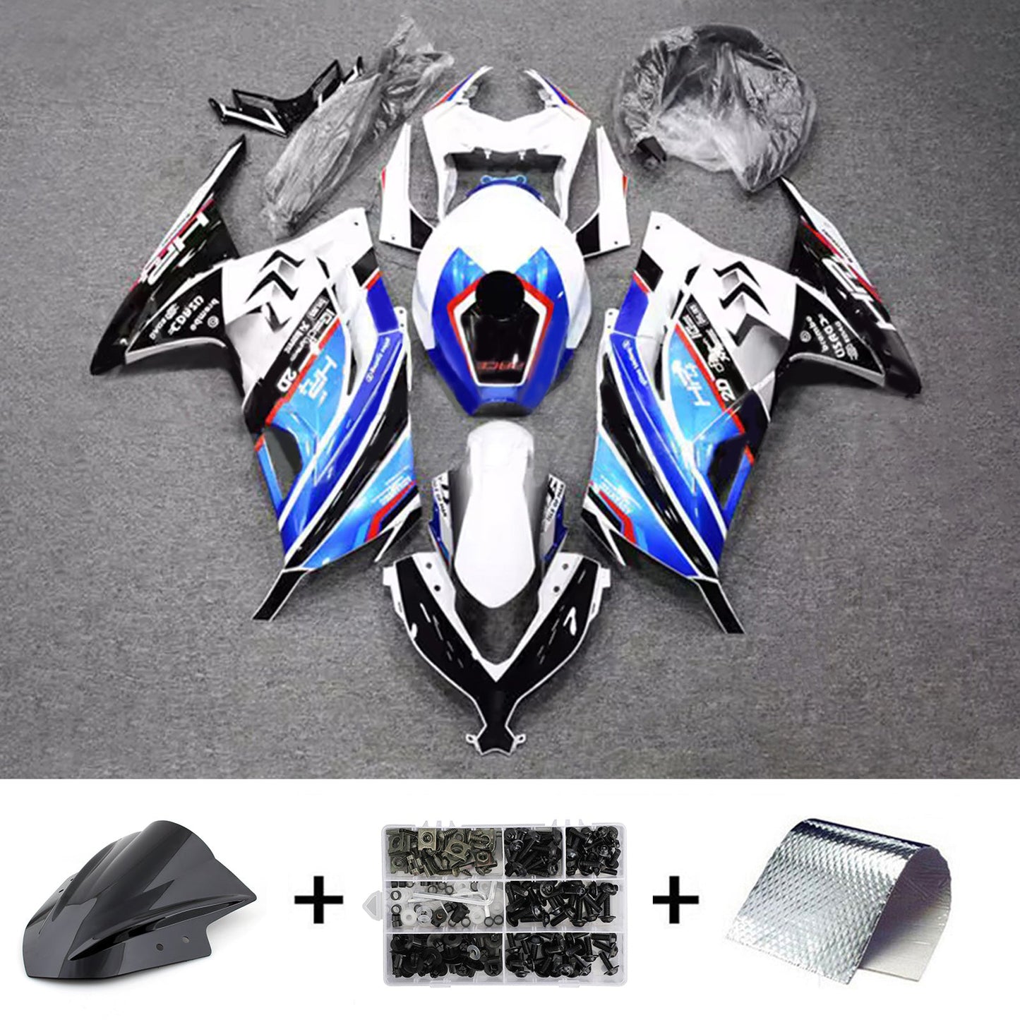 Kit carenatura iniezione in plastica ABS adatto per Kawasaki EX300 Ninja300 2013-2024