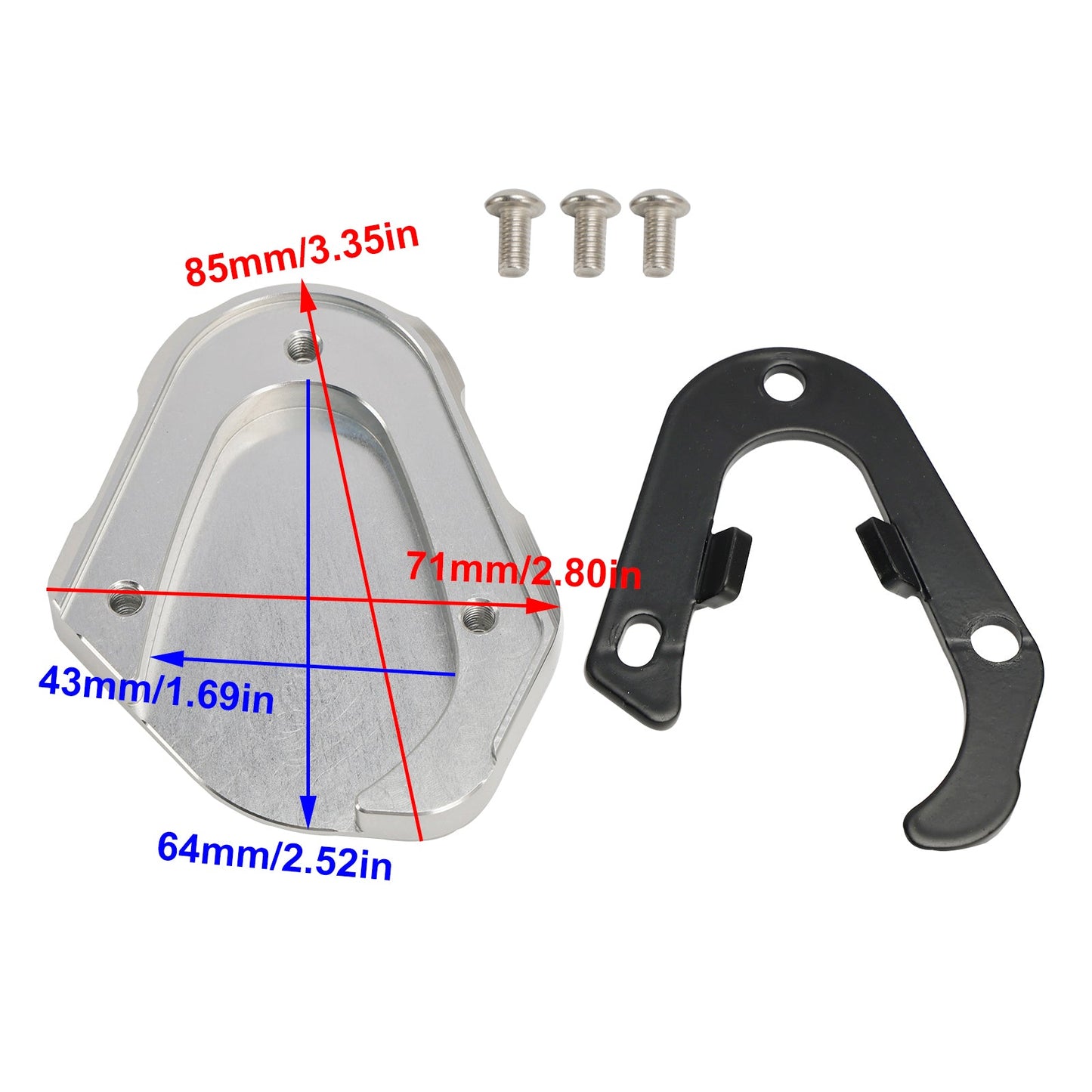 Piastra allargata per cavalletto adatta per Scrambler 1200XC/XE Tiger 1200 GT 22-23