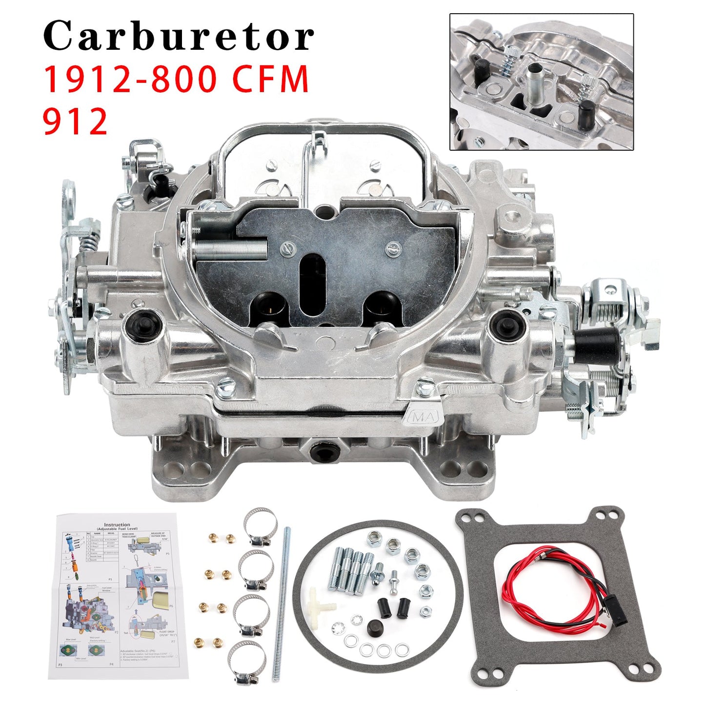 Carburatore a flangia quadrata per 4 corpi 1912-800 per serie Thunder 1912 Avs2 800 CFM