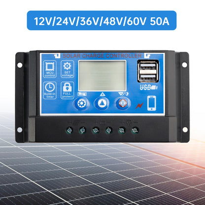 Regolatore solare PWM 12V-60V Visualizzazione corrente Controllo luce solare stradale 0V Avvio