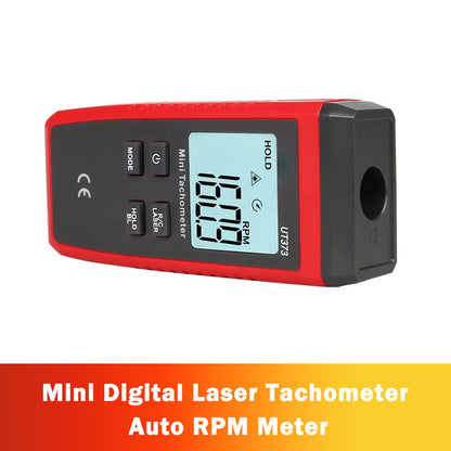 UT373 Mini contagiri digitale LCD senza contatto con laser e tester di velocità RPM