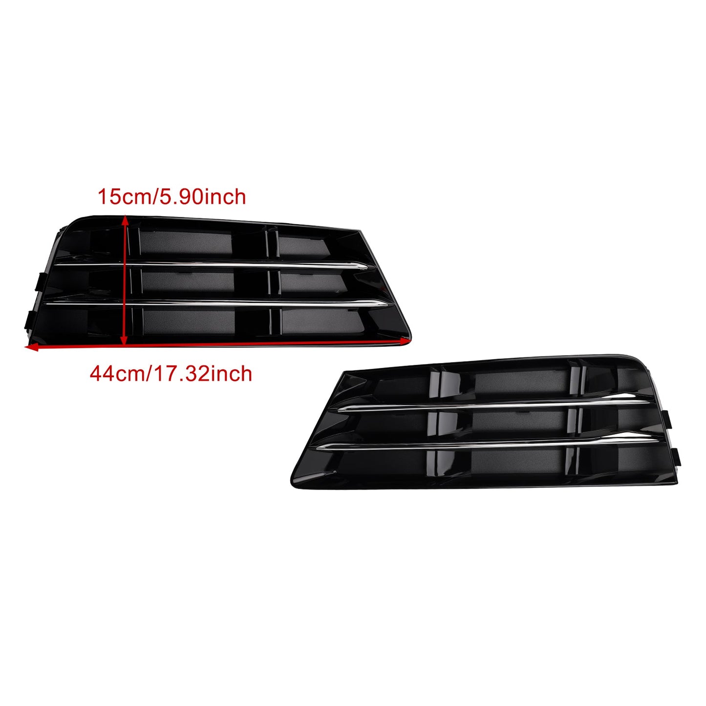 Griglia fendinebbia anteriore AUDI A4 B9 2016-2018, griglia paraurti inferiore (2 pezzi)