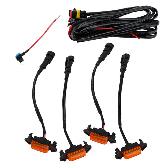 Kit luci LED per griglia anteriore Toyota Tacoma con lente gialla e luce ambra PT228-35170 2016-2023