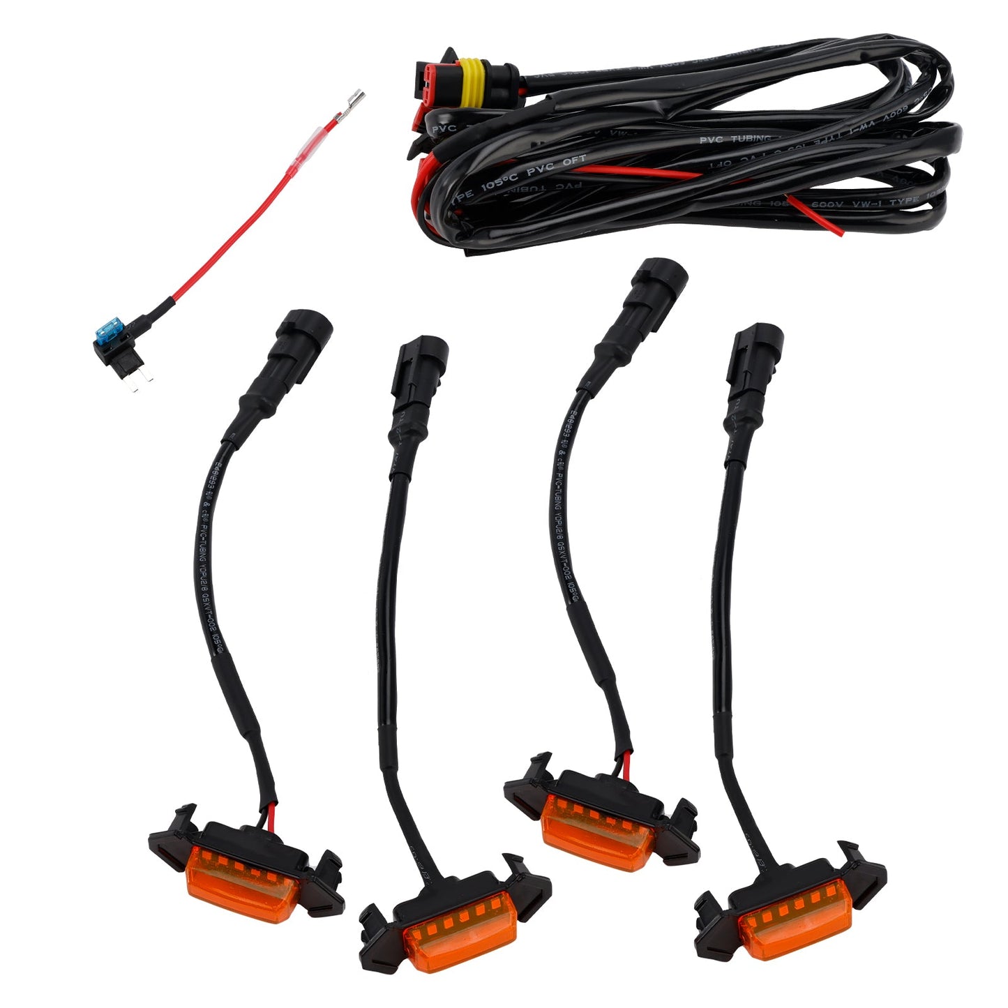Kit luci LED per griglia anteriore Toyota Tacoma con lente gialla e luce ambra PT228-35170 2016-2023