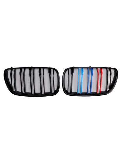 2 griglie anteriori per paraurti nere lucide compatibili con BMW X3 E83 2007-2010 LCI