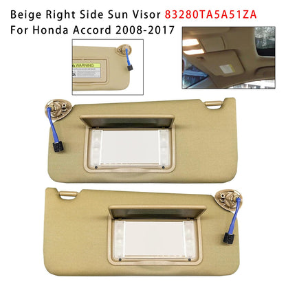 Coppia di alette parasole beige per Honda Accord 2008-2017 83280TA5A51ZA
