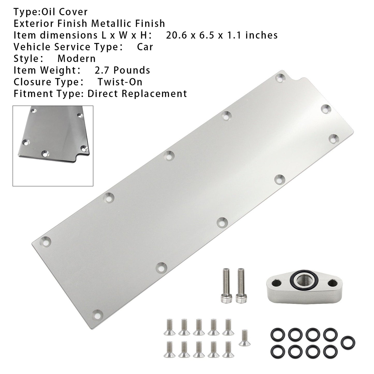 Coperchio dell'olio per l'area di sollevamento del motore in alluminio billet 551605 per Chevy Gen IV