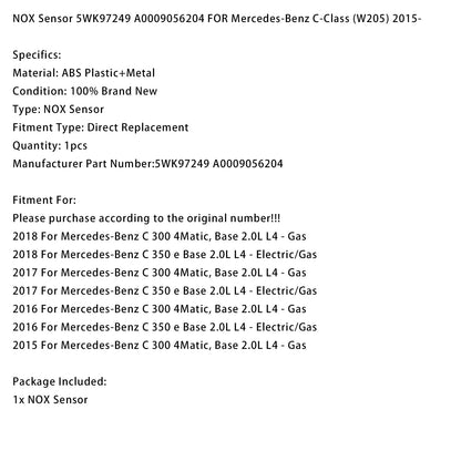 Sensore NOX Mercedes-Benz Classe C (W205) 2015-2018 5WK97249 A0009056204