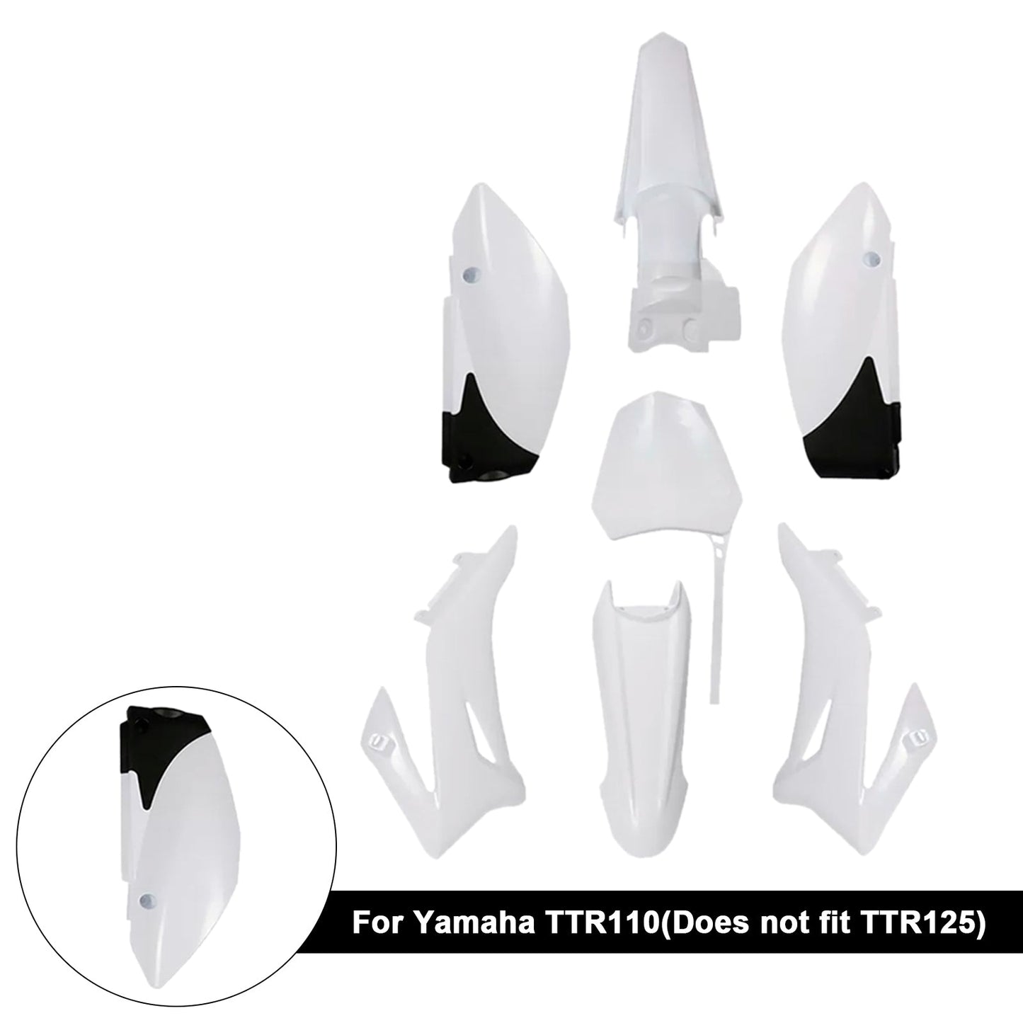 Kit plastiche per carrozzeria Yamaha TTR110 2008-2022 DIRT BIKE, carenatura parafango