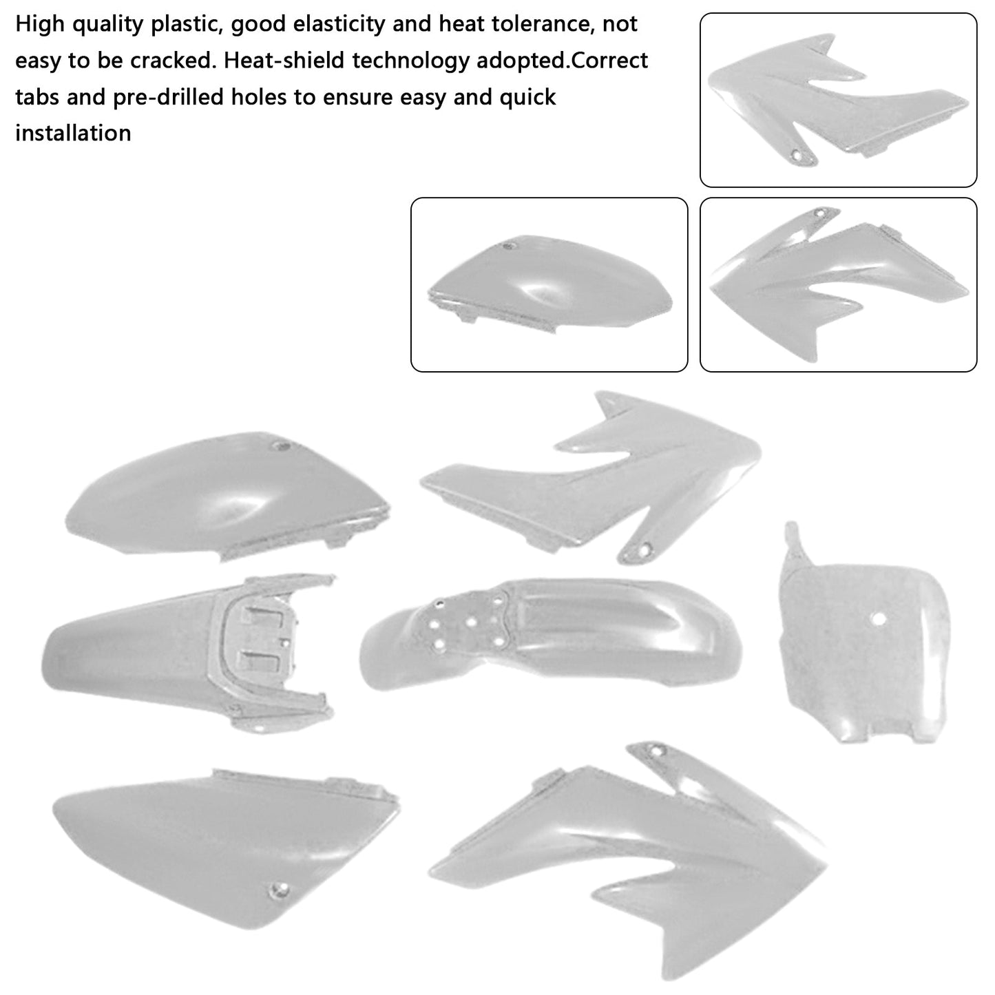 Kit di plastica per carrozzeria e parafango per HONDA CRF70 DIRT BIKE