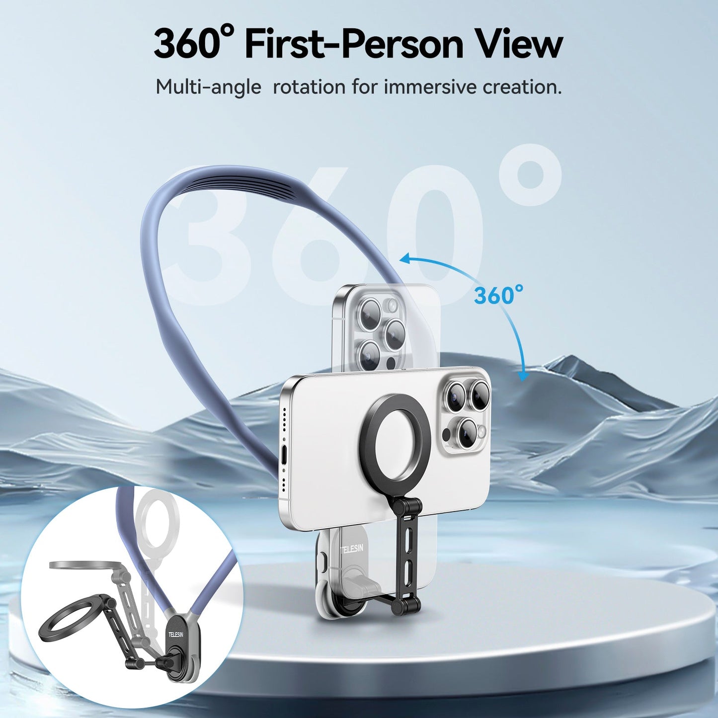 Supporto per collo Max POV Angle Lazy Holder Live per telefono cellulare per Magsafe magnetico