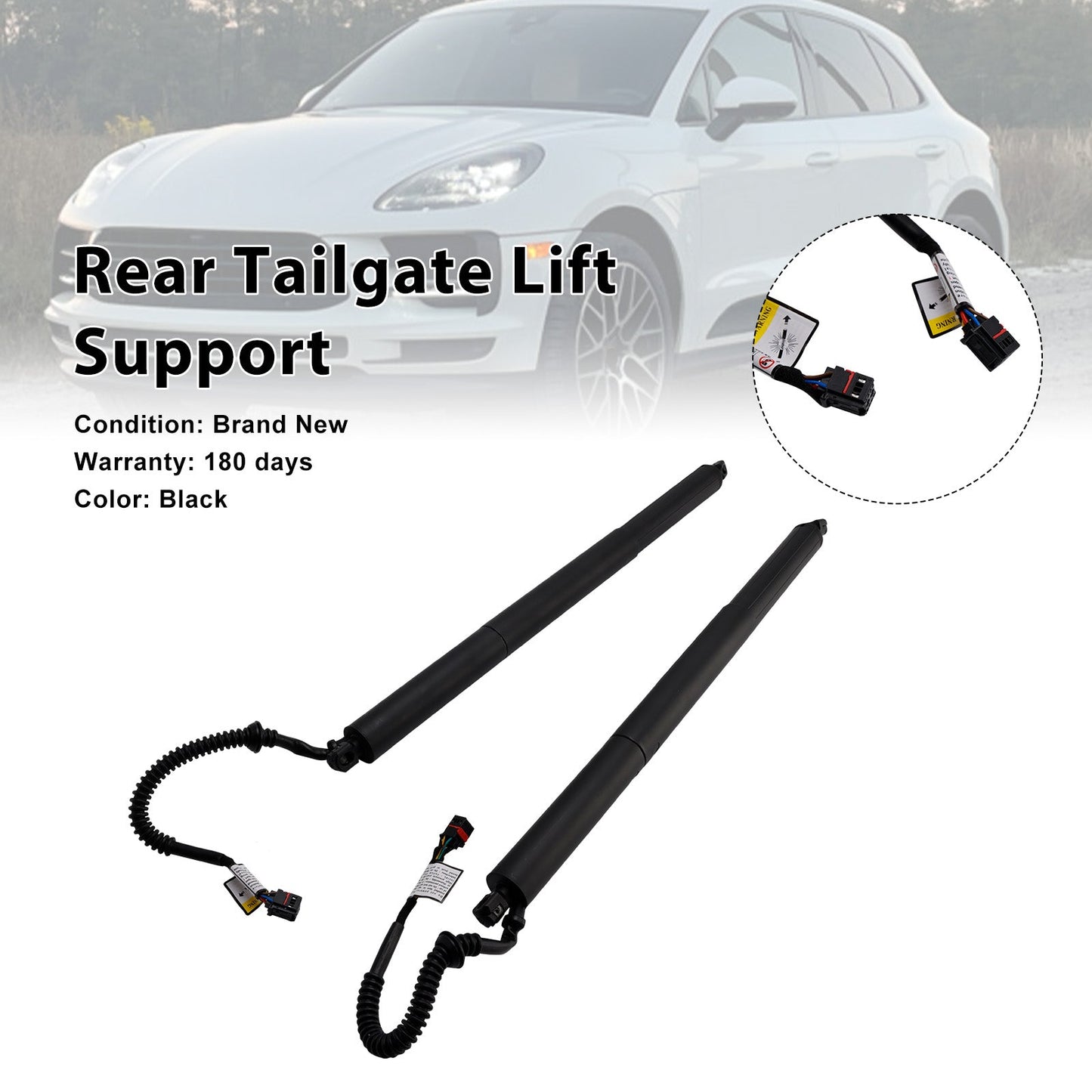 Supporto di sollevamento elettrico per portellone posteriore Porsche Macan 2015-2019 2 pezzi 95B827851B