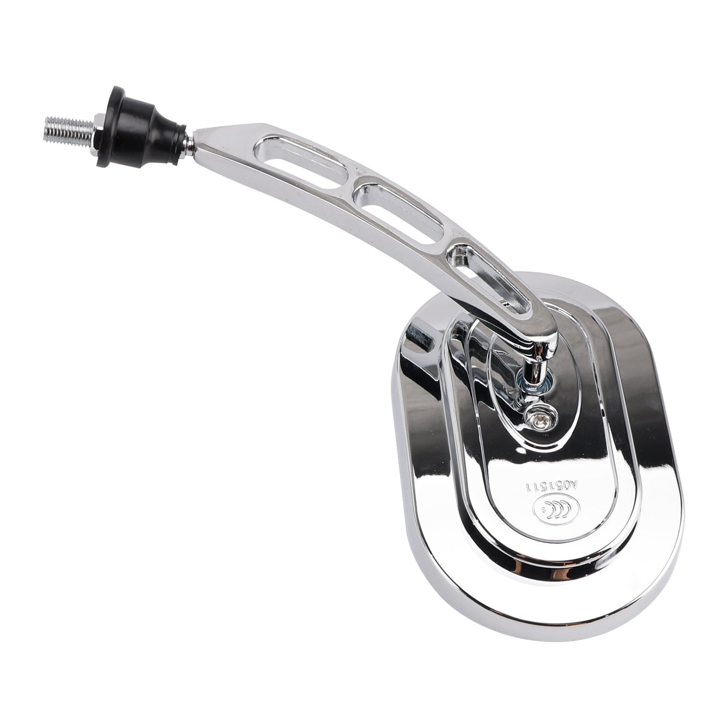 Coppia di specchietti cromati, sinistro e destro, set da 10 mm per moto chopper