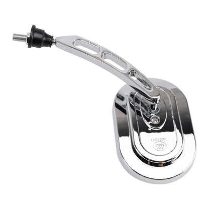 Coppia di specchietti cromati, sinistro e destro, set da 10 mm per moto chopper