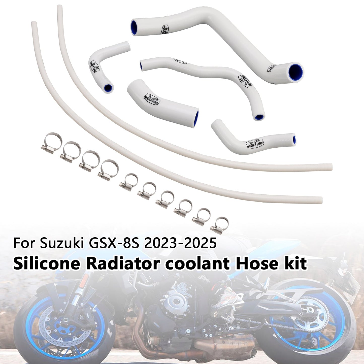Tubo flessibile del liquido di raffreddamento del radiatore in silicone Suzuki GSX-8S 2023-2025
