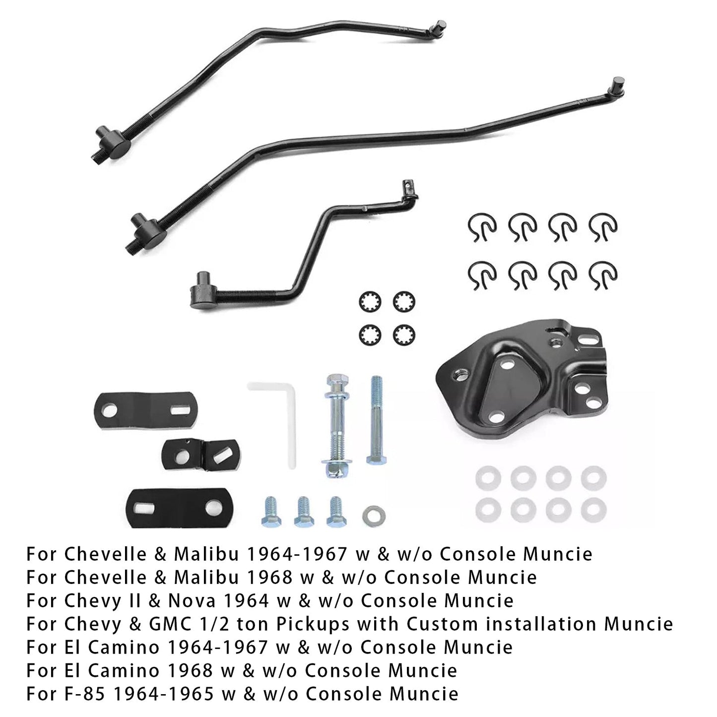 Kit di collegamento del cambio a 4 velocità Muncie F-85 1966 senza console 442 1964-1965 senza e senza console