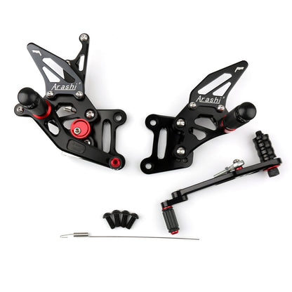 Pedane arretrate in alluminio CNC per Suzuki GSX-R1000 GSX-R1000R GSX-R1000X 2017-2023 / ABS