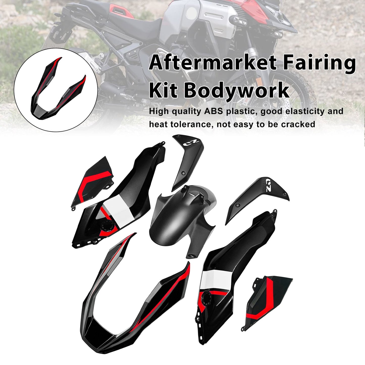Kit carenatura in plastica ABS per iniezione per BMW R1300GS 2024-2026 07#