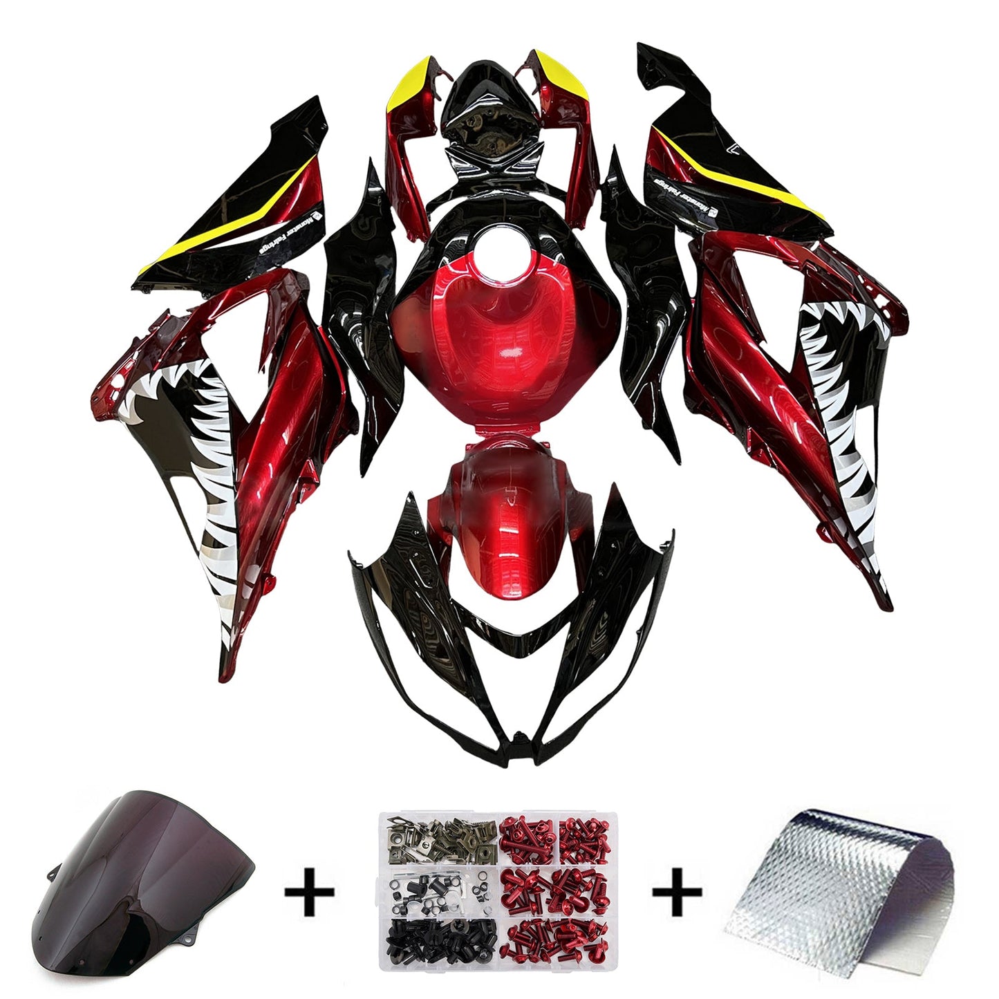 Kit carenatura iniezione in plastica ABS adatto per Kawasaki ZX6R 636 2013-2018
