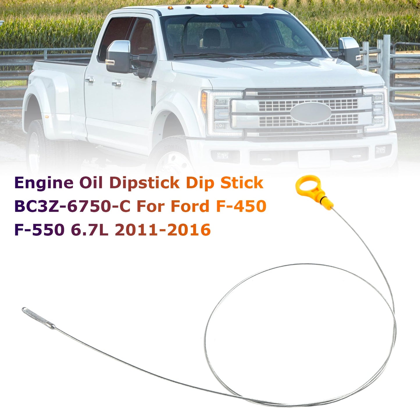Astina di livello dell'olio motore BC3Z-6750-C per Ford F-450 F-550 6.7L 2011-2016