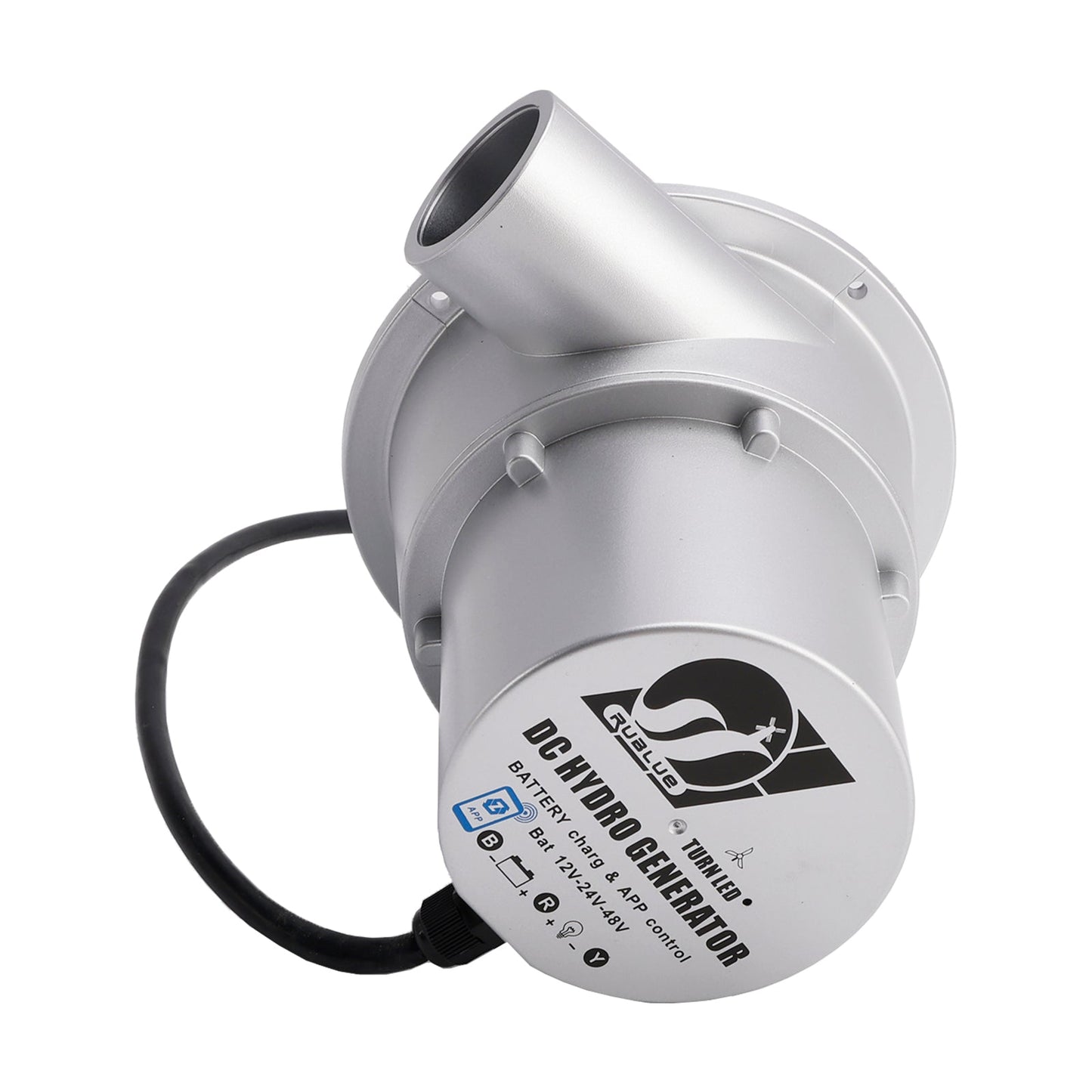 Generatore idroelettrico piccolo con turbina a flusso d'acqua 12/24/48 V, batteria 12 V-24 V-48 V, 36/50 W