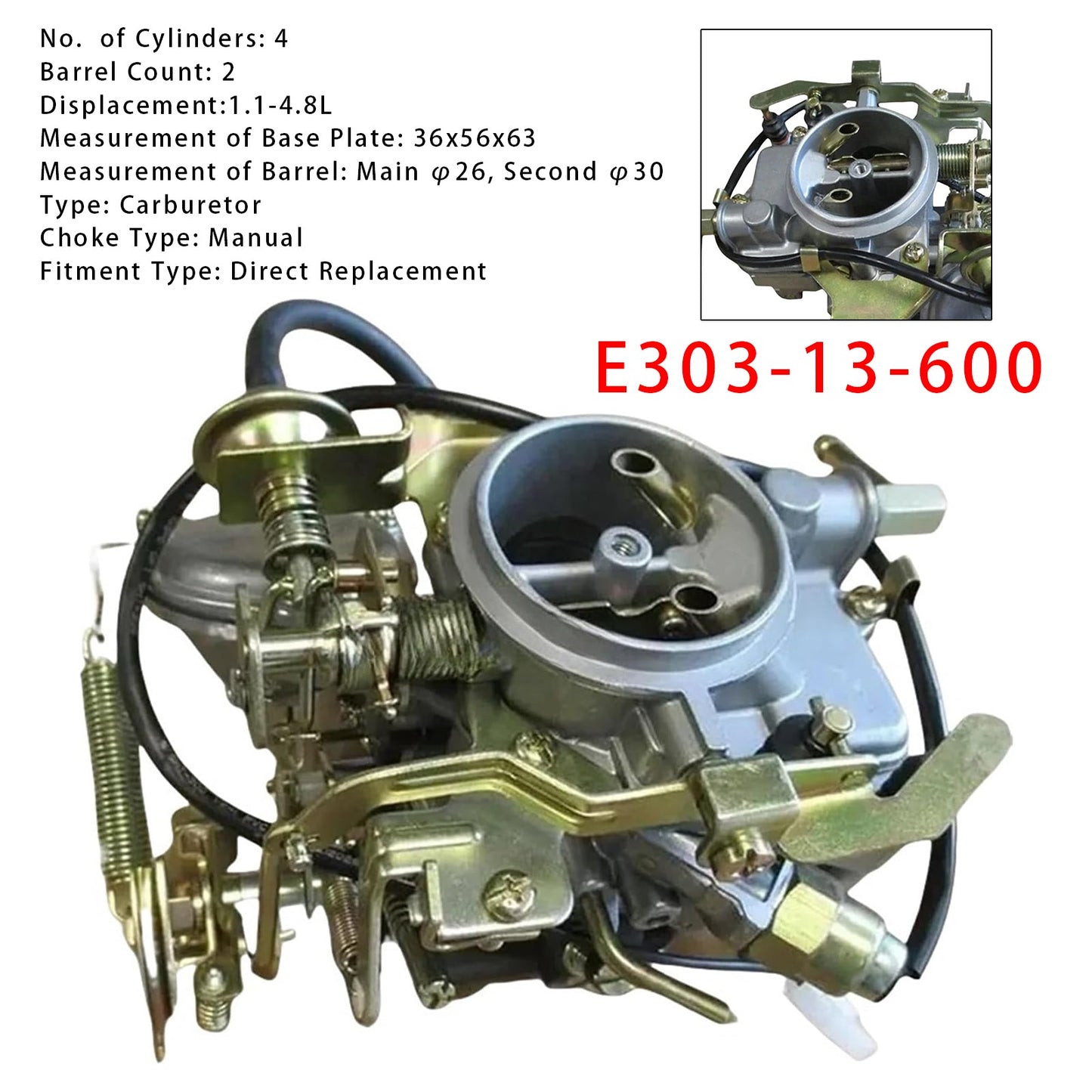 Carburatore Mazda PICK UP 1980-1982 E303-13-600 E30313600