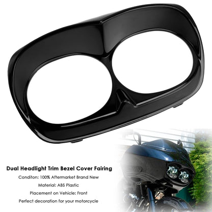 Copertura della cornice del faro anteriore doppio per Road Glide 1998-2013