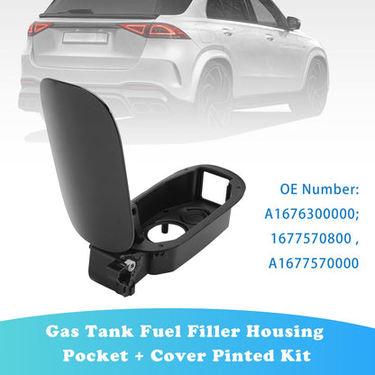 Kit di montaggio per alloggiamento tappo serbatoio carburante Mercedes GLE W167 2019-2025 con coperchio.