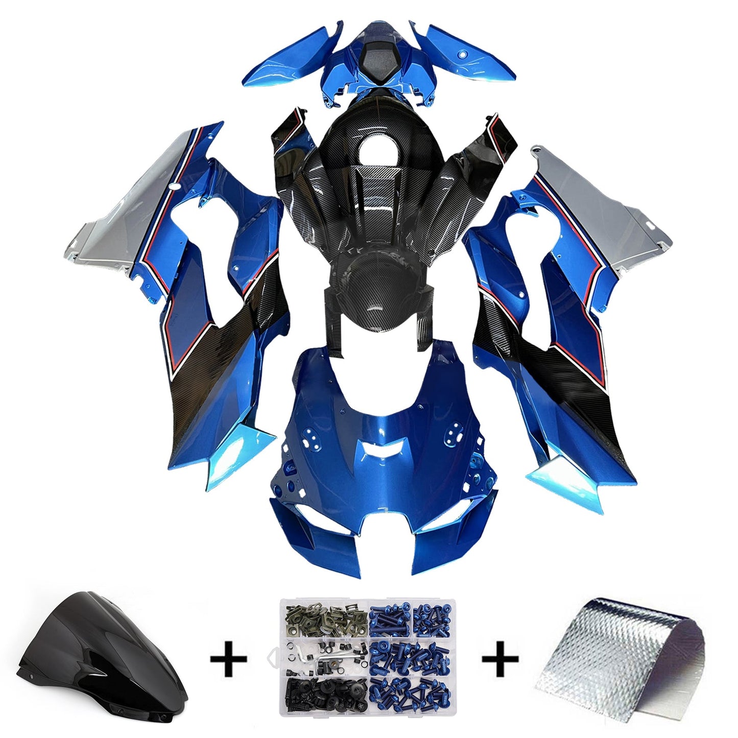 Kit carenatura iniezione ABS adatto per Kawasaki ZX-10R ZX-10RR 2021-2025