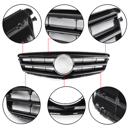 Per Mercedes Benz Classe C W204 C300 C350 2008-2014 Griglia anteriore nera
